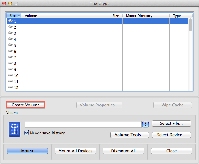 create volume